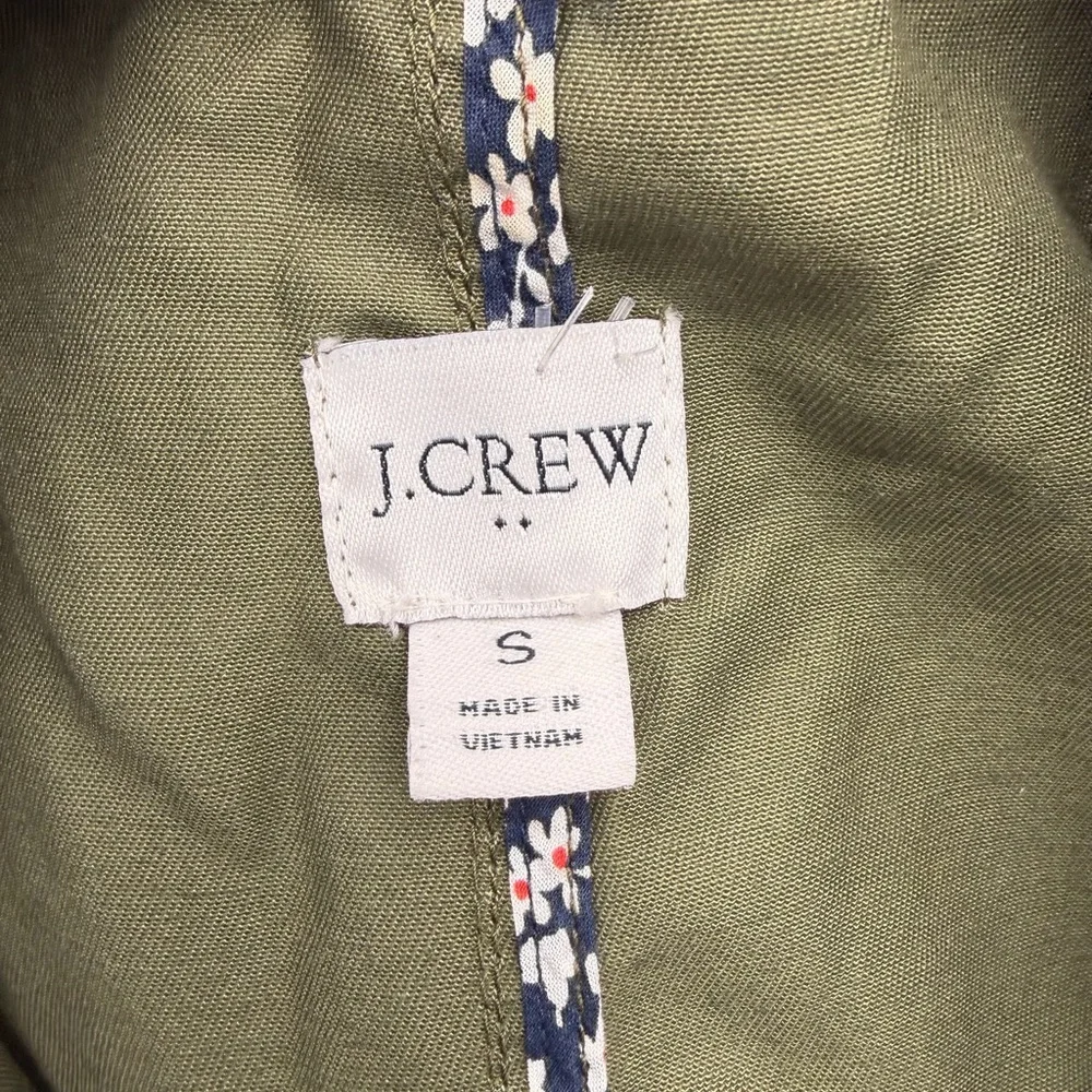 J. Crew Olive Green Utility Jacket with Black Corduroy Trim